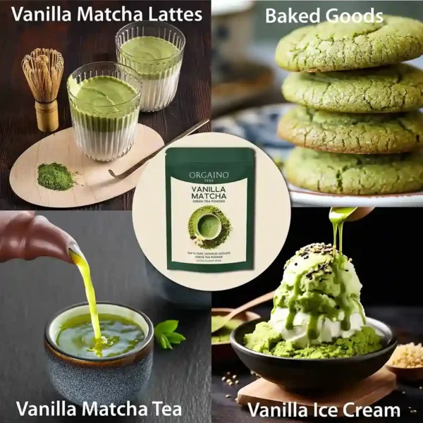 orgaino-vanilla-matcha-powder-recipes-lattes-baked-tea-icecream